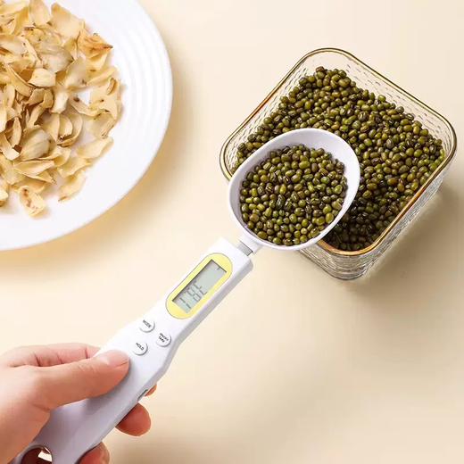 Yusen Yi Measuring Spoon Gram Weight Spoon Electronic Scale with Weighing Gram Scale Measuring Spoon Quantitative Spoon Baby Infant Milk Powder Food Supplement Rechargeable 500g (small spoon) comes with data cable The spoon head is detachable and no returns are allowed