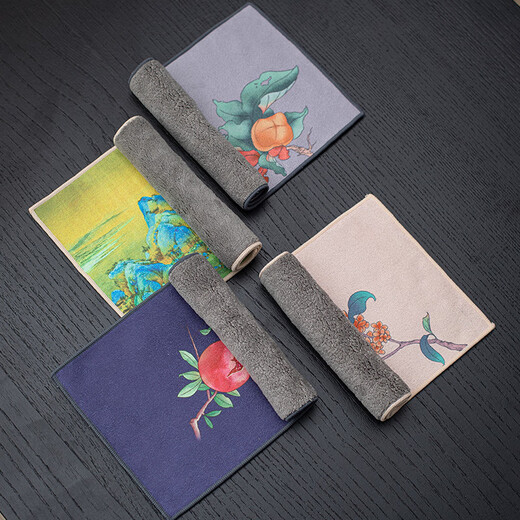 Shiganu national tide tea towel household Zen tea table tea cloth absorbent water pot tea mat Kung Fu tea set spare parts Duozi Duofu absorbent tea towel