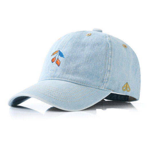 Scissors Four Seasons MOOSE Casual Light Luxury Korean Fashion Versatile Baseball Cap for Men and Women Same Style Simple Trendy Casual Sun Protection Shade Light Blue