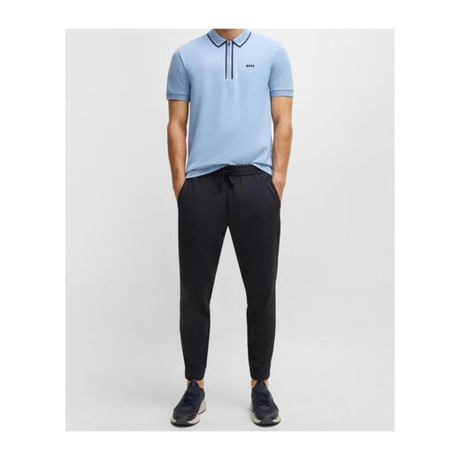 HUGO BOSS men's casual pants, comfortable, breathable, elastic drawstring, home sports sweatpants, versatile and simple, black, one size fits all | EU-52