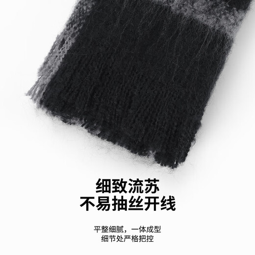 Pull-back scarf for men, trendy personality, plaid, versatile autumn and winter student temperament, Korean version, high-end college style scarf, shawl for women