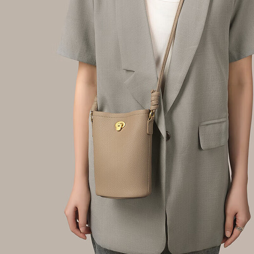 YUYULA cowhide bag, women's bag, mobile phone bag, niche one-shoulder cross-body mini bag, birthday gift, light luxury for girlfriend and wife