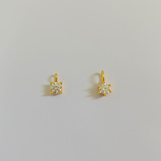 18K gold necklace six-claw pendant color gold rose gold au750 classic six-claw four-claw pendant accessories DIY 18K gold six-claw (single six-claw)