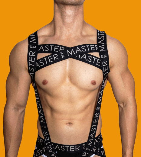 Dm men's jumpsuit thong ring letter shoulder strap sexy sexy ring underwear hollow personality gay lilac M100-115Jin Jin equal to 0.5 kg one size