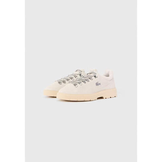 Crocodile (LACOSTE) men's sports sneakers, non-slip sole, warm lining, comfortable cushioning, wear-resistant upper, imitation leather off white 45