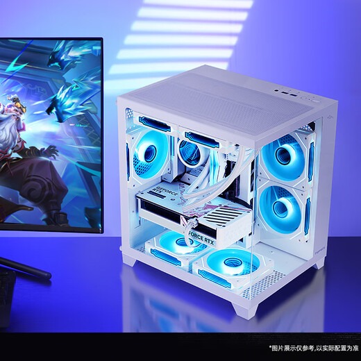 Inno3D RTX5060 host new product 5700X AMD R7 5700X/5050/RTX5060Ti Delta mobile gaming computer host desktop complete machine diy assembly machine R7 5700X+RTX5060TI white丨Configuration six