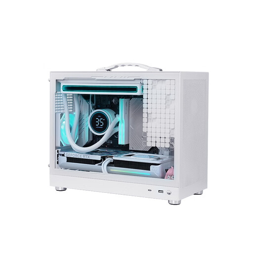 AMD R5 9600X/RX9070XT/RTX5060TI/5070 Huayue mini pure white mini host ITX assembly computer desktop computer host desktop AIPC computer configuration eight丨R5 9600X/RX 9070XT