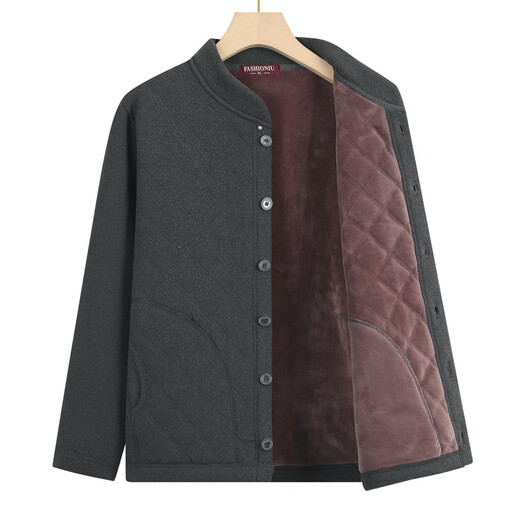 Xiaofu middle-aged and elderly men's clothing dad autumn and winter coat warm inner wear men's velvet thickened winter elderly grandfather cotton coat inner liner