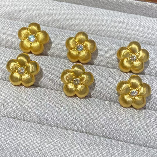 18K gold diamond flower pendant for girlfriend camellia necklace female birthday gift fashion pendant for Valentine's Day yellow K chain