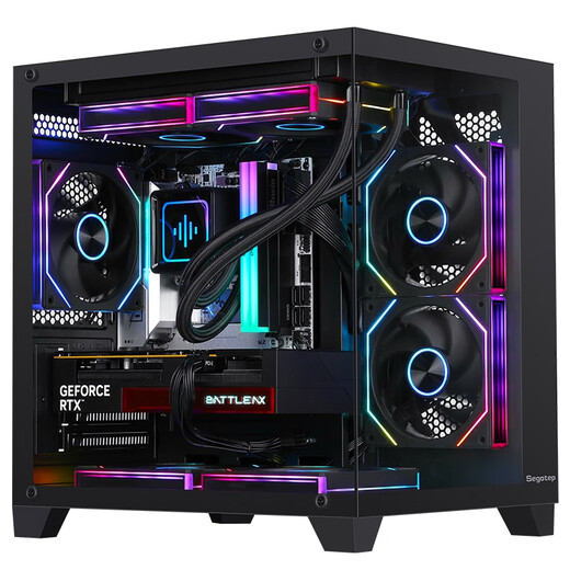 Colorful AMD 5600X/5700X/5050/5060/5060ti DIY game console assembly computer design live broadcast desktop computer 3A masterpiece with two 5600+RTX5060 black single console