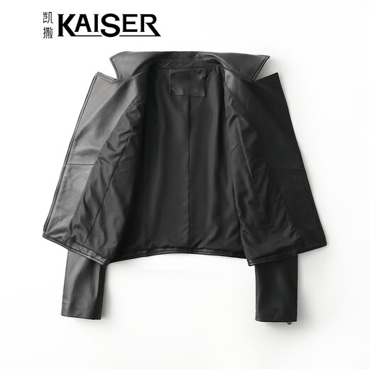 KAISER Kaiser leather jacket for women, sheepskin motorcycle style leather jacket, Korean version, slim, fashionable and trendy, women's jacket M