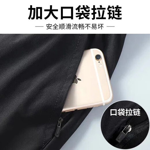 Alen Botun winter sports trousers men's velvet warm straight loose casual pants autumn and winter running fitness training quick-drying pants black gray thin velvet quick-drying breathable S 90-115 Jin Jin is equal to 0.5 kg