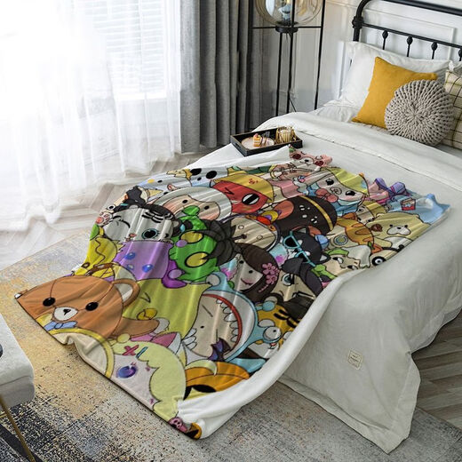 Eggman Party Cartoon Anime Flannel Blanket Dormitory Sheet Bed Blanket Children Baby Nap Blanket DZPD-1 70cm*100cm X Leg Cover Blanket