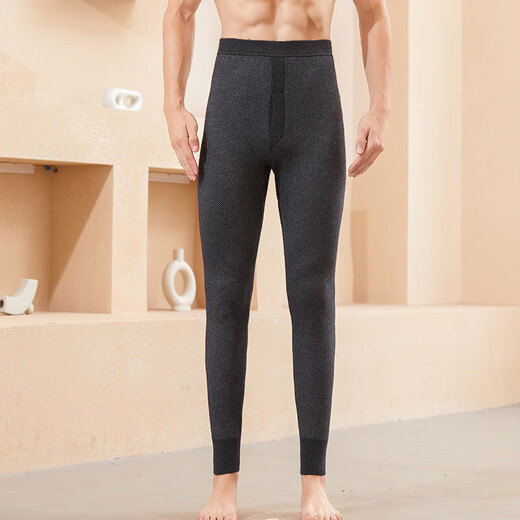 KING DEER Business 100% Pure Cashmere Pants Men's Thickened Cashmere Pants Women's Bottoming Slim Wool Pants Winter Men's Sesame Dot Mi Camel 2XL Pure Cashmere