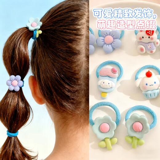 Baby-friendly hairbands, children's cute hairbands, baby flower thumb rings, girls' rubber bands, hairbands, hairbands, 20 random colors