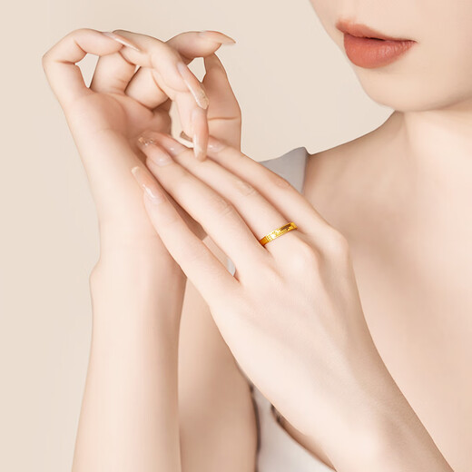 Shuibei Gold Pure Gold 999 Half Circle Crushed Ice Open Ring 5D Hard Gold Craftsmanship Birthday and Anniversary Gift for Friends Pure Gold Half Circle Crushed Ice Open Ring Gold Weight Approximately 3.5 Grams + Refund for More