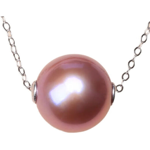 Natural freshwater Edison pearl passepartout necklace colorful pearl s925 silver necklace transfer beads for gift light gray PYB79