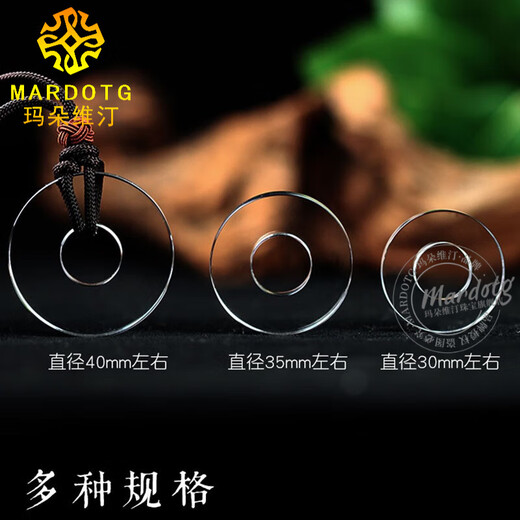 MARDOTG white crystal safety buckle pendant for men and women's birth year amulet necklace pendant 35mm full body