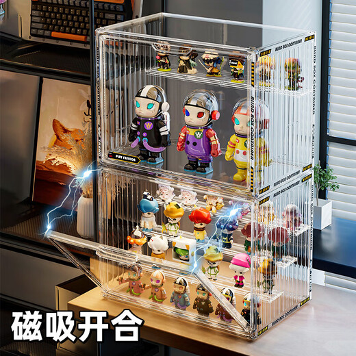 Xu Lin Japan blind box storage display rack dust-proof container figure display cabinet anime doll ornaments storage box transparent extra large/4 layers 1 piece 36*20*27.5cm transparent visible dustproof and moisture-proof