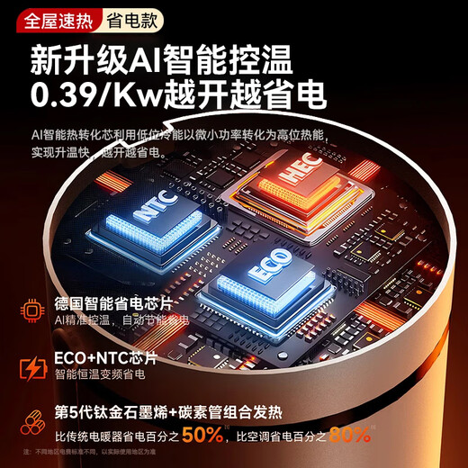 Shipu first-level energy saving graphene heater electric heater household electric heater large area 50 square meters whole house quick heating bathroom electric heater silent bedroom special mechanical flagship model 35 quick heating | 100 coverage | energy saving and low consumption first level energy saving and low consumption | large area whole house quick heating | silent and dull