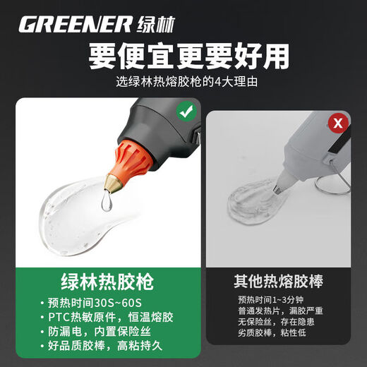 Hot melt glue gun handmade DIY household children's small hot glue gun high power 711mm hot melt glue stick 50W luxury small glue gun + 60 glue sticks