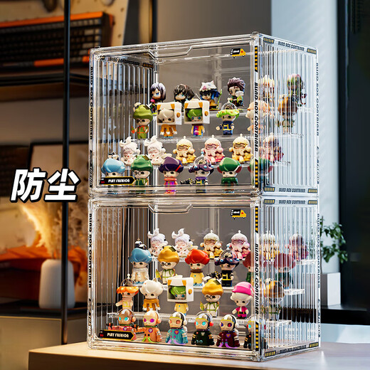Xu Lin Japan blind box storage display rack dust-proof container figure display cabinet anime doll ornaments storage box transparent extra large/4 layers 1 piece 36*20*27.5cm transparent visible dustproof and moisture-proof