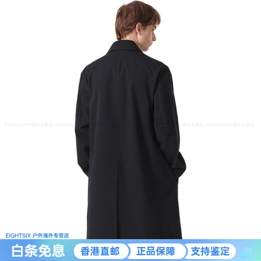 鳄鱼（LACOSTE）宽松型中长款翻领单排扣风衣 男款 米白色 均码 48