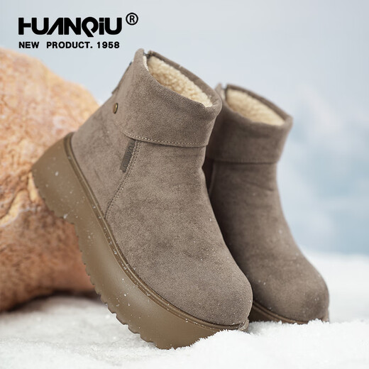 Universal velvet warm retro thick-soled Martin boots for women 2026 winter new furry cotton shoes fashionable snow boots