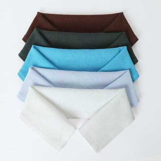 Fat Donglai's same style down jacket collar protective cover full-cover cotton coat collar guard edge knitted decorative fake collar collar anti-dark gray fine threaded collar