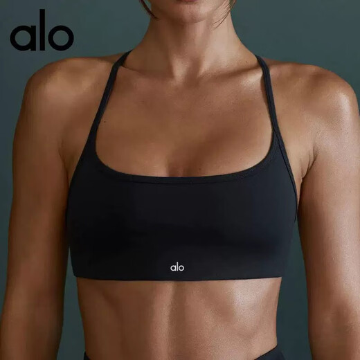 ALO YOGA fitness yoga wear Pilates sports bra breathable shockproof underwear bra padded shape suspender top grass green M