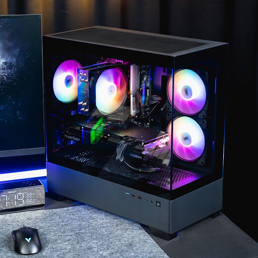 ASUS family bucket i5 14600KF/12600KF/5060/5060TI/5070 TUF assembled computer e-sports game live broadcast AI productivity host DIY complete machine configuration six 14600KF+RTX5060 advanced version