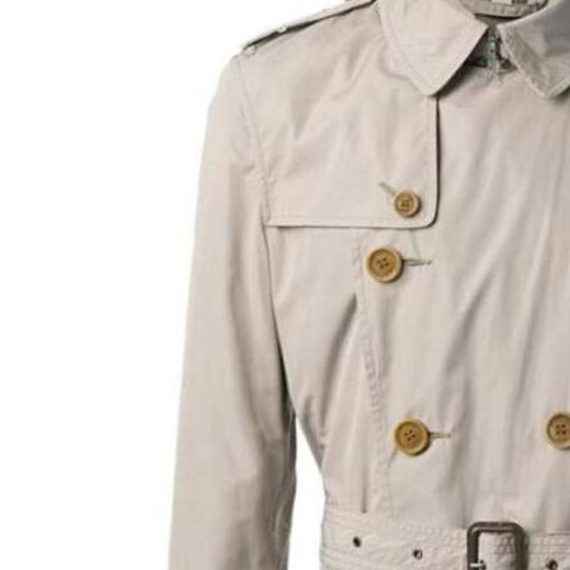 博柏利（BURBERRY）新年礼物Burbrry纯色双排扣翻领腰带风衣男款卡其色 卡其色男女同款 均码 48