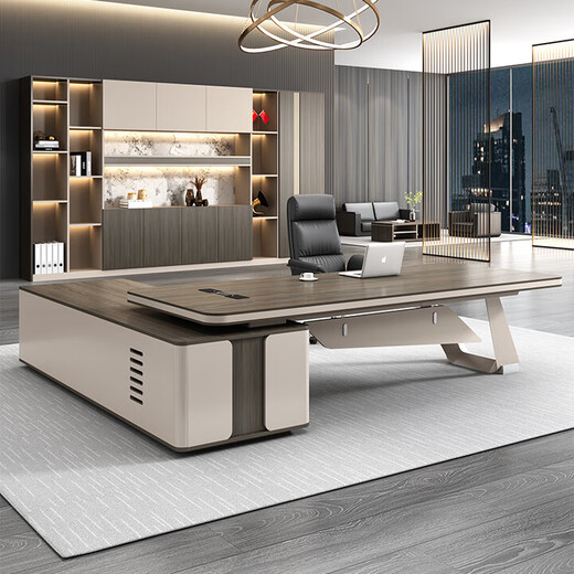 Light luxury boss desk office desk simple modern chairman president desk executive desk manager office desk and chair combination 1.8 meters boss desk