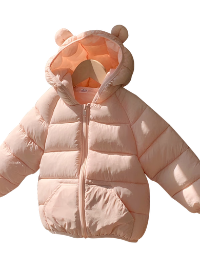 Xiaohongshu hot style boys and girls jackets children's jackets 2025 winter children's clothing boys and girls letter cotton coat baby trendy black cm 90