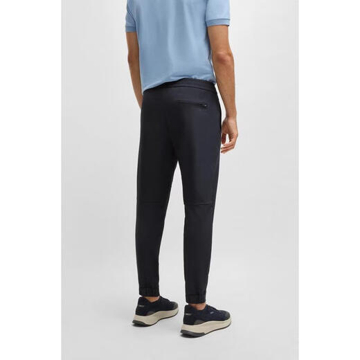 HUGO BOSS men's casual pants, comfortable, breathable, elastic drawstring, home sports sweatpants, versatile and simple, black, one size fits all | EU-52
