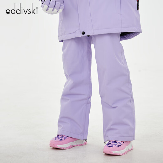 ODDIVSKI children's ski pants boys and girls warm waterproof single and double board medium and large children's snow pants new pants Sweetheart Party One Size 150