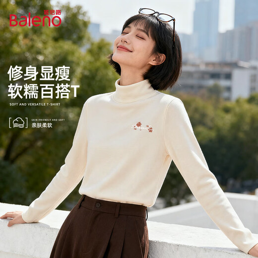 Baleno half turtleneck double-sided German velvet bottoming shirt for women autumn and winter long-sleeved T-shirt with women's 2025 new thermal clothing
