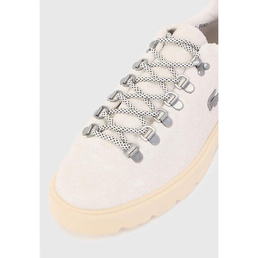 Crocodile (LACOSTE) men's sports sneakers, non-slip sole, warm lining, comfortable cushioning, wear-resistant upper, imitation leather off white 45