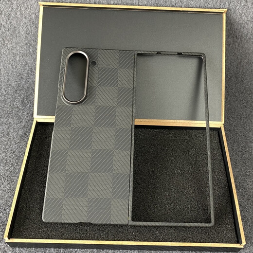 Samsung (SAMSUNG) original quality, suitable for the new Samsung Zfoldable6 Kevlar mobile phone case, magnetic all-inclusive folding, titanium blue steel ring, fine hole magnetic back cover, Samsung Galaxy_Z_Fold_6