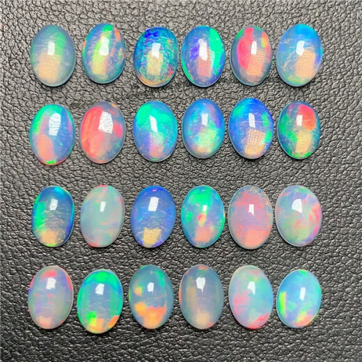 Shubai IA Opal Stone Rough 17 Natural Opal Ring Full Fire Opal Colored Opal 15#