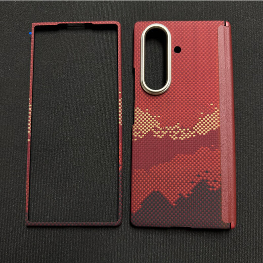 Samsung (SAMSUNG) Apple original quality suitable for Samsung zfold7 mobile phone case Kevlar aramid fiber front case thin carbon 600D fine lines - metal frame magnetic center shaft type back cover Samsung Galaxy Z Fold 6