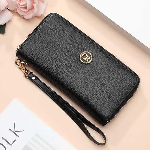 Crocodile shirt Christmas gift first layer cowhide simple women's long wallet exquisite clutch bag card holder birthday