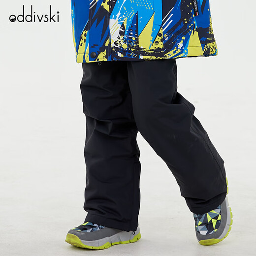 ODDIVSKI children's ski pants boys and girls warm waterproof single and double board medium and large children's snow pants new pants Sweetheart Party One Size 150
