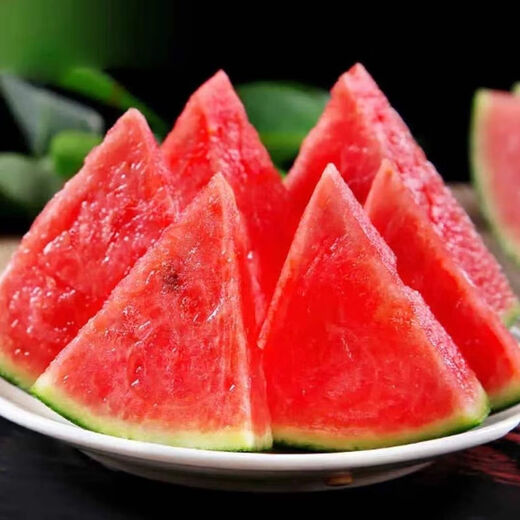 National 2k watermelon seeds thin-skin gift small watermelon pearl red watermelon non-split melon early spring ruby watermelon seeds 2K watermelon seeds/pack about 50 pieces 3 packs