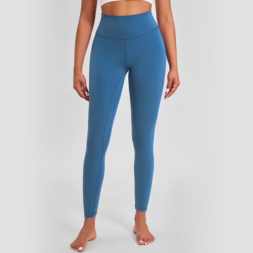 Women's Yoga Pants High Waist Hip Lifting Outdoor Sports Pants Tight Shark Pants Running Pilates Training Fitness Pants Asphalt Blue (YJK25-1-3) M