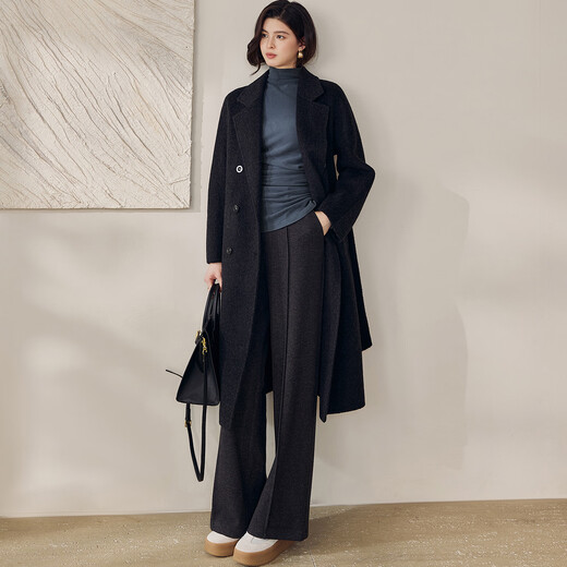 ROEYSHOUSE Luo Yi high-end pleated half turtleneck bottoming sweater for women in winter slimming inner sweater 13113 blue 2XL