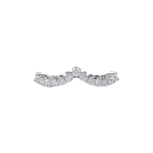 DR moissanite ring V-shaped row of diamonds stacked ring D color diamond ring versatile wedding row of diamond tail ring V-shaped stacked row of moissanite diamonds 10