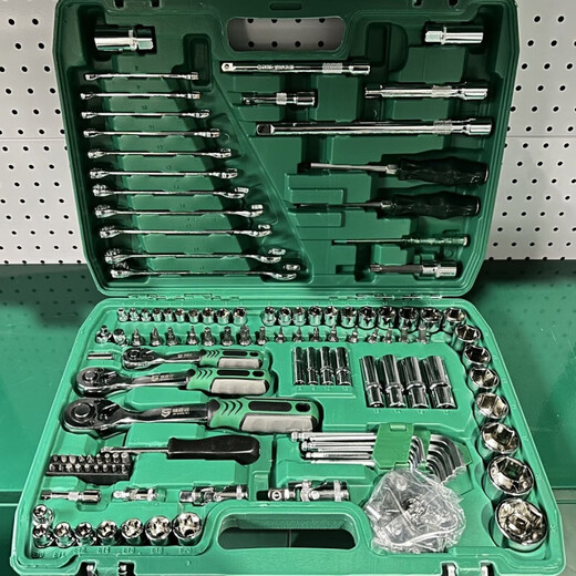 Junpo 150-piece set 72-tooth auto repair tool set car repair set socket wrench combination tool repair tool 161-piece 72-tooth repair shop used out replacement