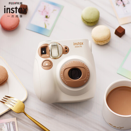 Fuji INSTAX instant mini7C camera milky brown