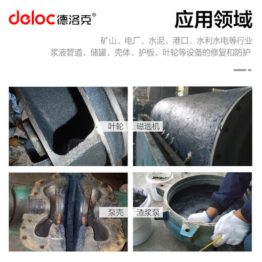 Silicon carbide repair agent pipeline wear-resistant coating pump casing impeller protective ceramic particle glue Delock 88227 dark gray (10kg)